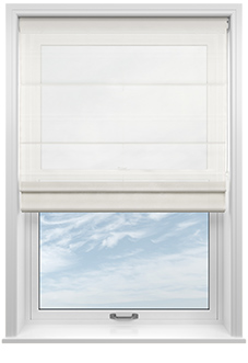 Pavia Voile, White Primrose - Roman Blind